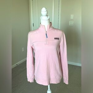 EUC Vineyard Vines Pink 1/4 Zip Sweatshirt Size XS